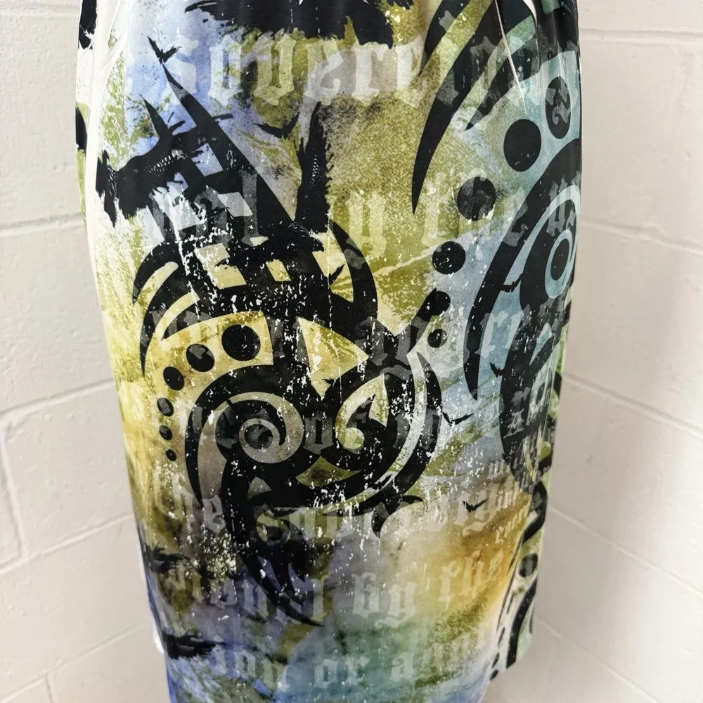 S-Twelve Babydoll Dress Y2K 90s Rhinestone Tattoo Fairy Grunge Whimsigoth Edgy L - Picture 9 of 14